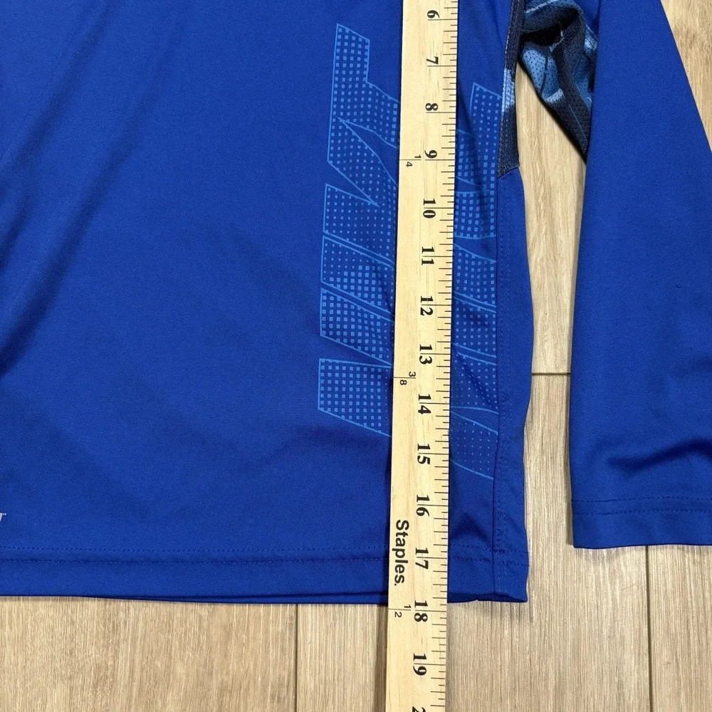 Nike DriFit‎ Hoodie Youth L 7 Blue Swoosh Long Sleeve Light Weight